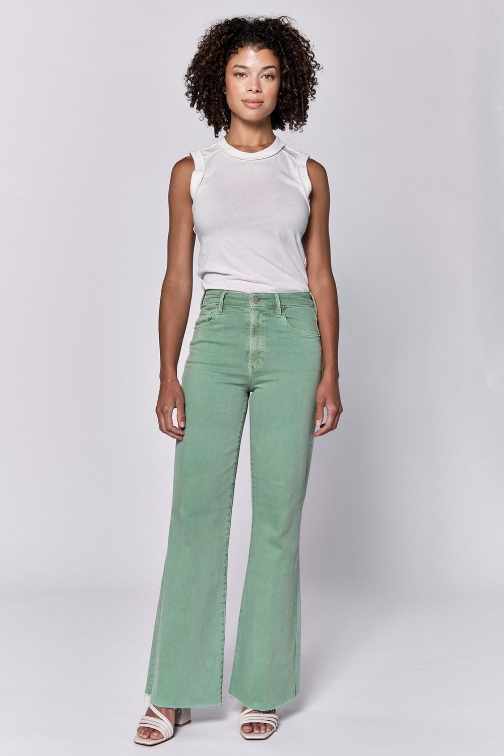 Iceberg Green Fiona Wide Leg Jeans