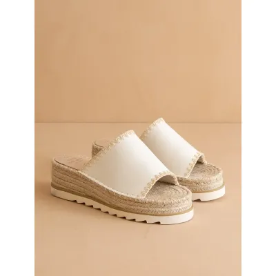 The Vista White | Espadrille Platform Sandal