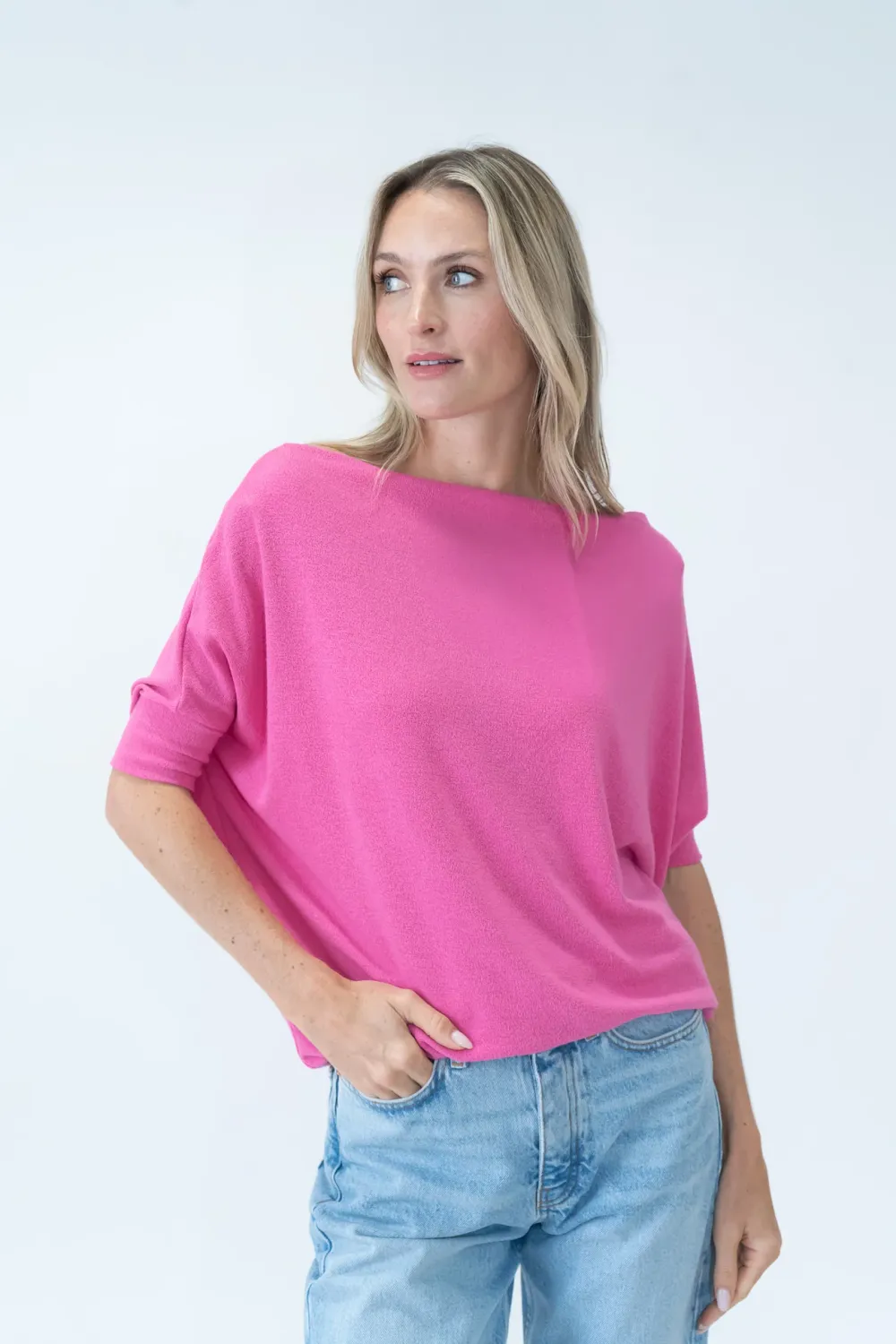Short Sleeve Punch Pink Anywhere Top