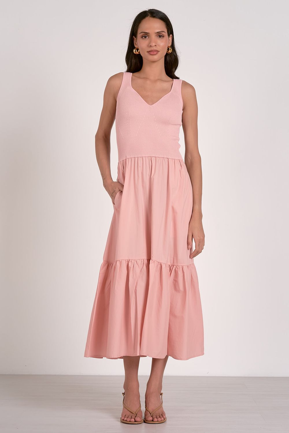 Rhodes Melon Midi Dress