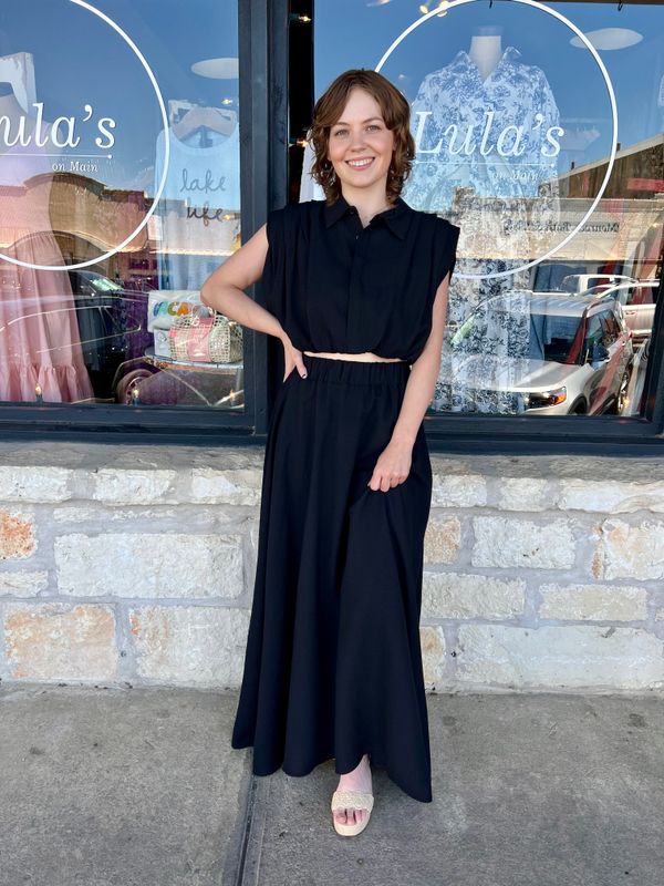 Black Woven Blouse