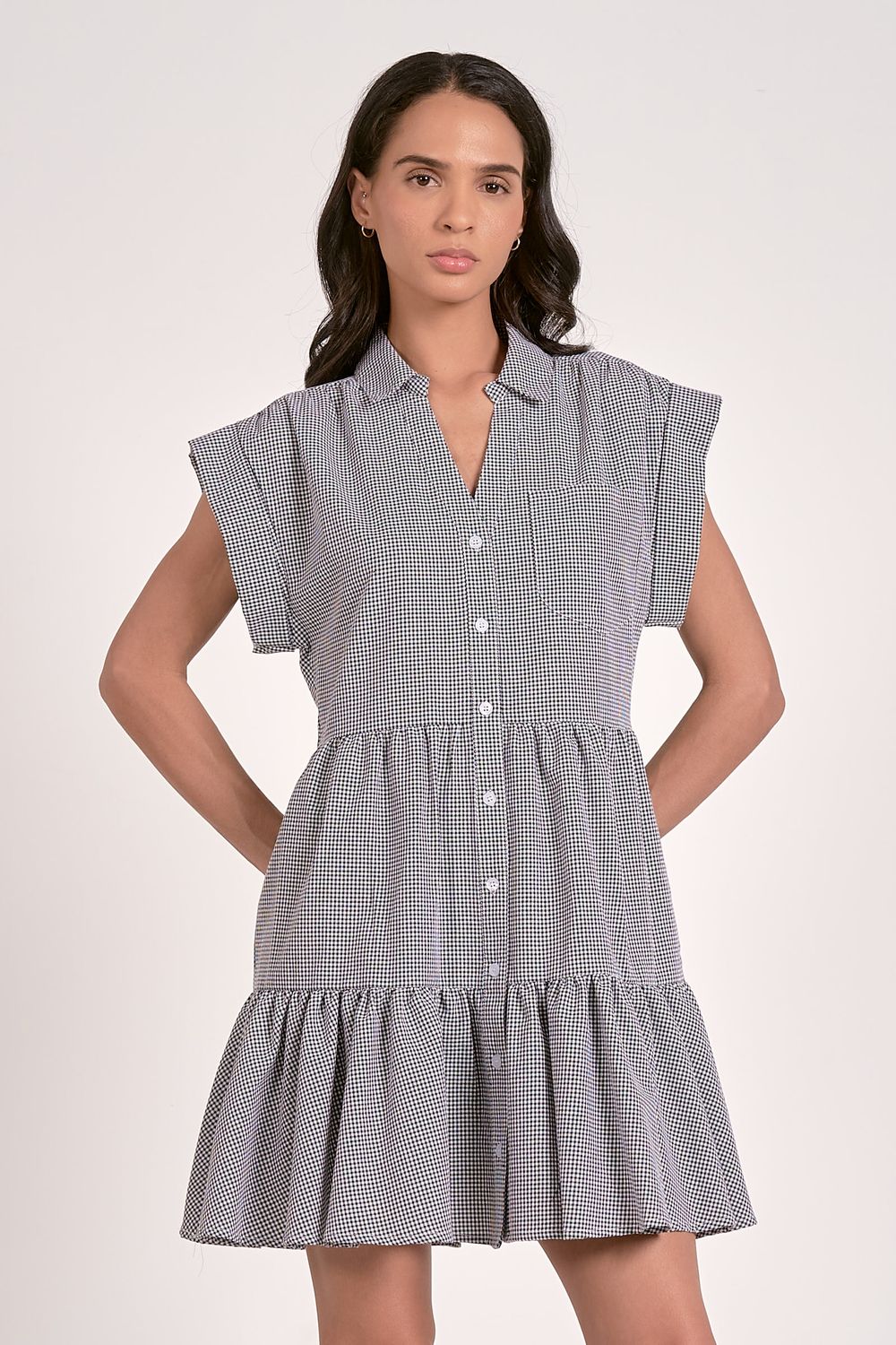 Black Seersucker Dress