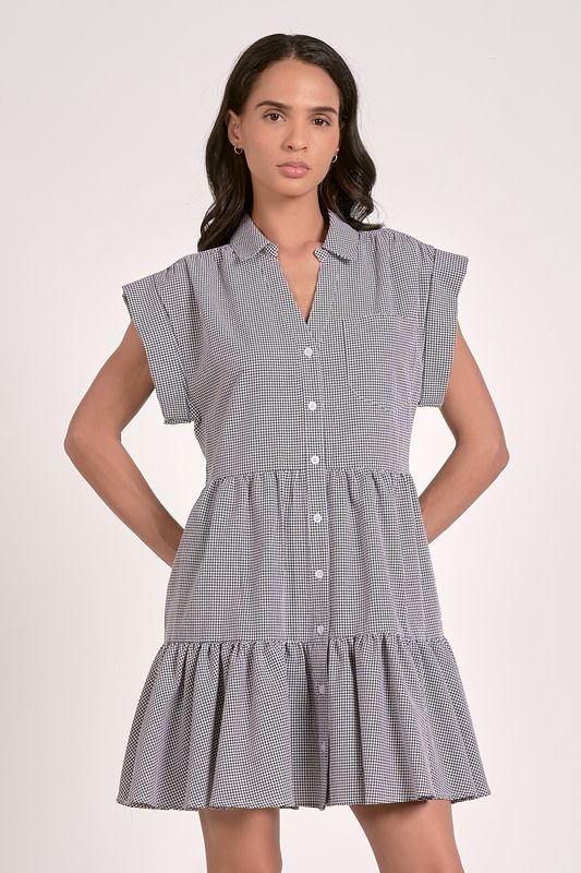 Black Seersucker Dress