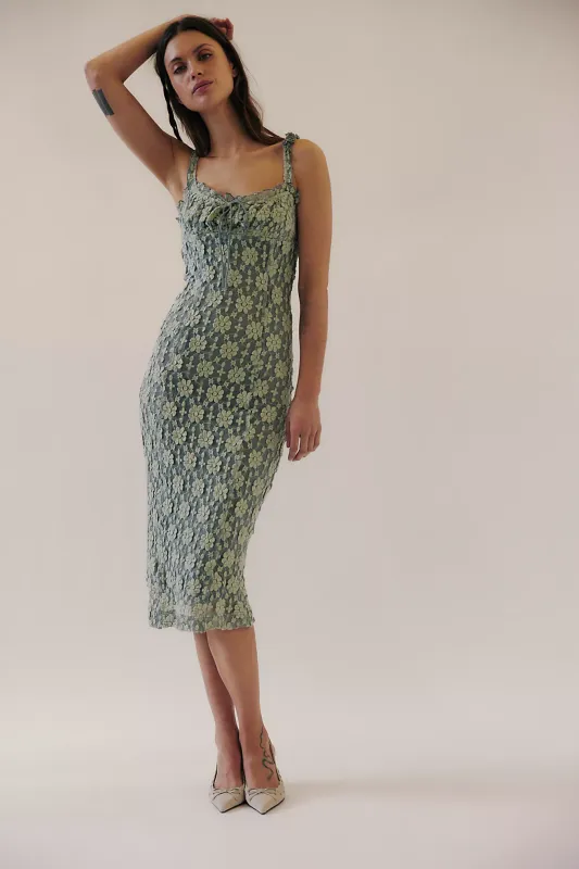LUCINDA LACE MIDI / LILYPAD COMBO