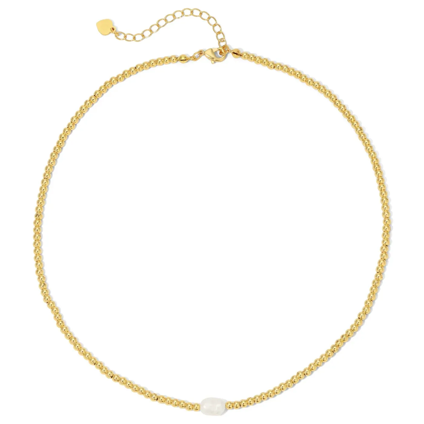 Beaded Necklace with Pearl