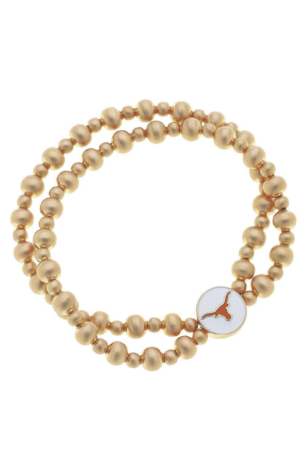 Texas Longhorn 2 Row Bracelet