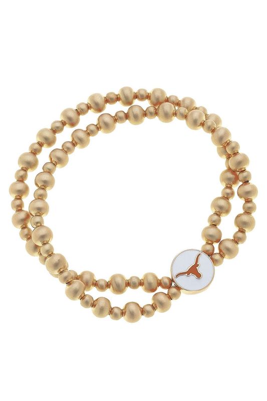 Texas Longhorn 2 Row Bracelet 