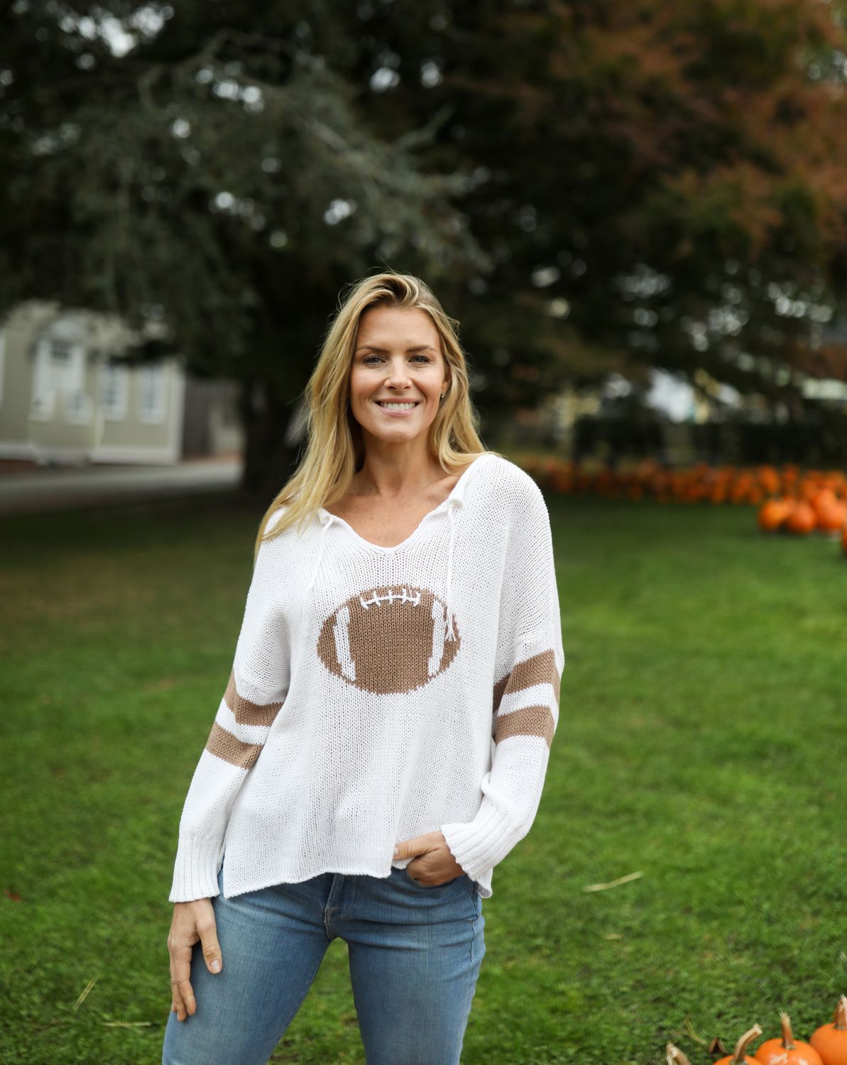 Jesse Football Top- White
