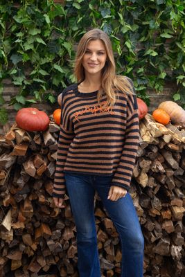 PUMPKIN STRIPED CREW CHUNKY