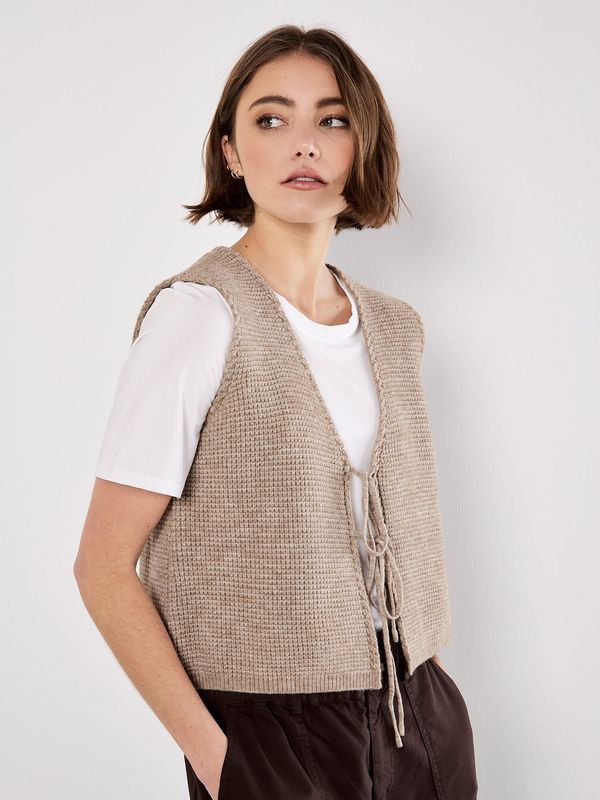Scallop Knit Tie Top