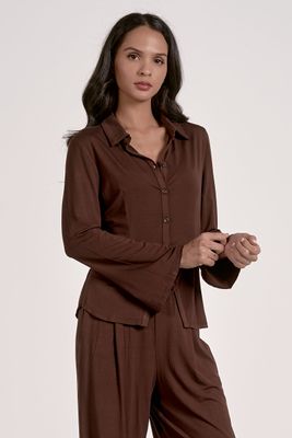 Cocoa Button Down