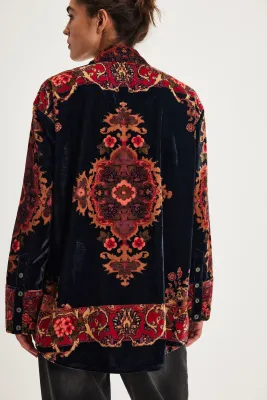 One Night Velvet Top- Night Owl