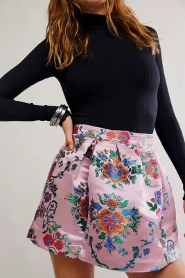Benjamine Mini Skirt/ Pink Combo