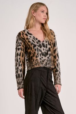 Brown Cheetah Cardigan