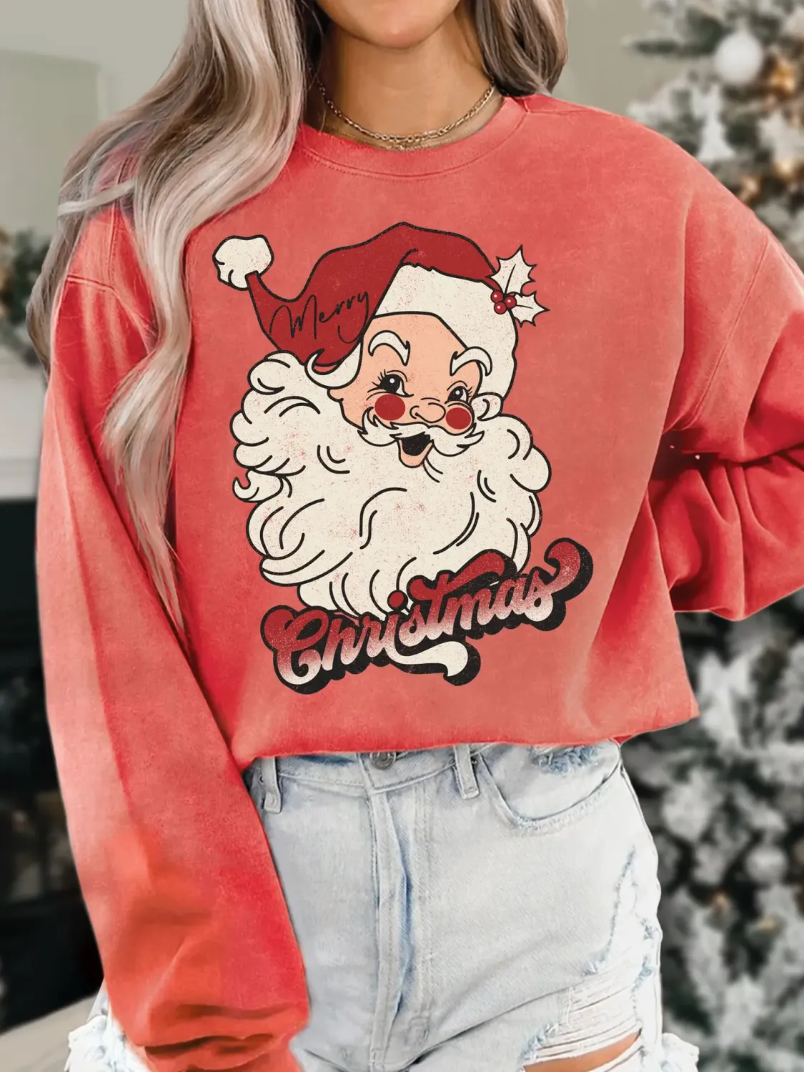 RED SANTA SWEATSHIRT