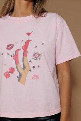 Heels Up Cropped Tee