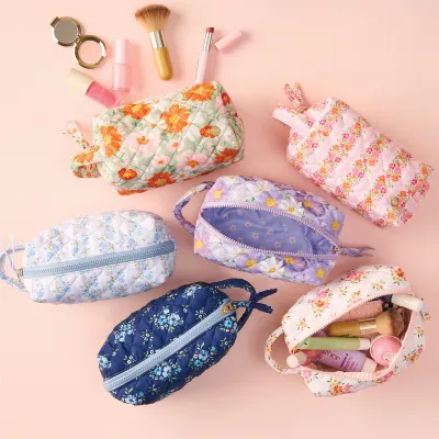 Essential Quilted Cosmetic Pouch