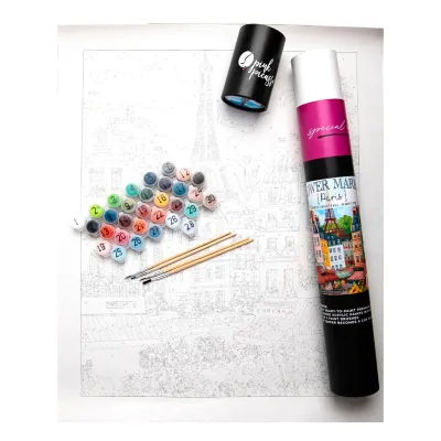 Flower Market: Paris Paint By Number Kit