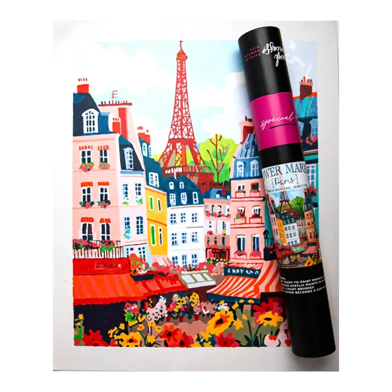 Flower Market: Paris Paint By Number Kit