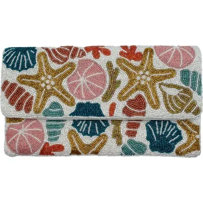 Seashells Beaded Clutch 