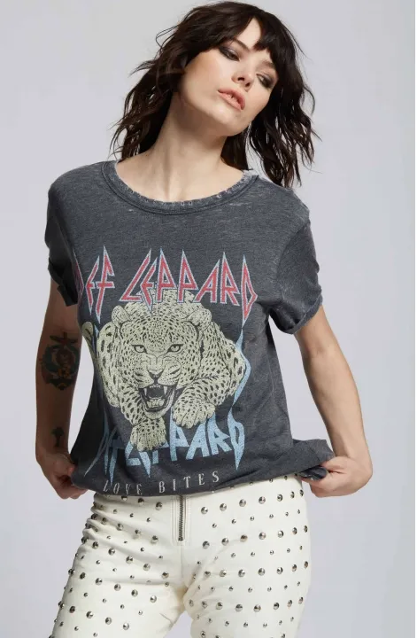 Def Leppard Love Bites Burnout Tee