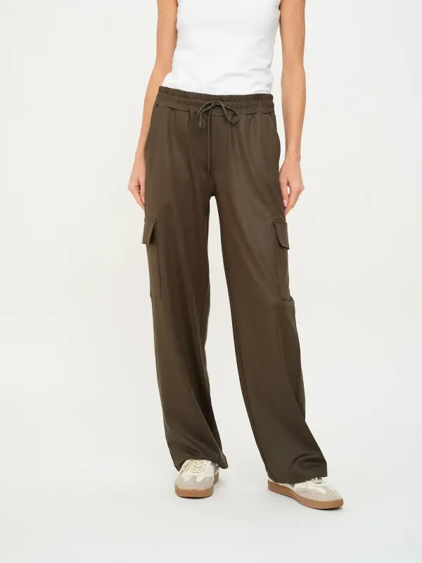 Headliner Coated Cargo Pants- Olive