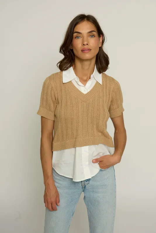 Camel Short Sleeve Twofer