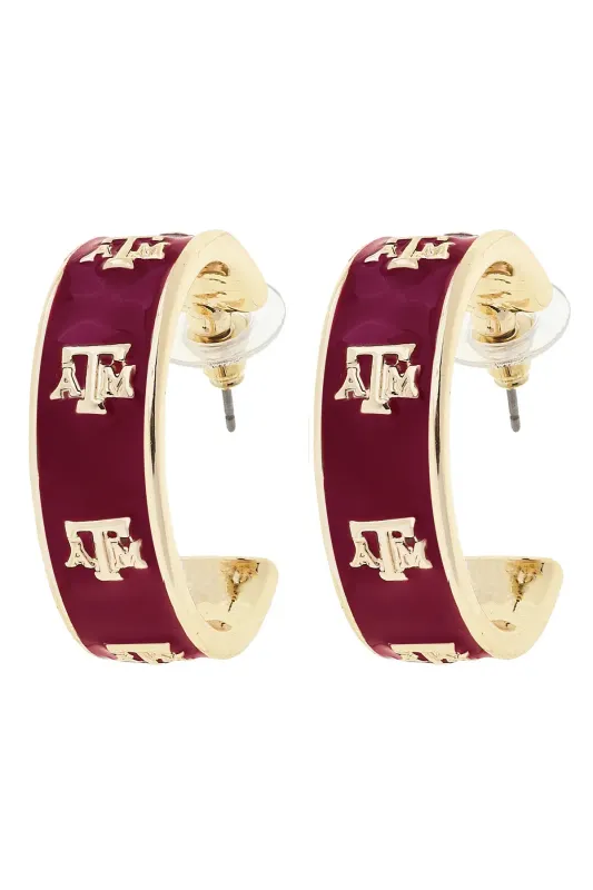 A&amp;M Hoop Earrings