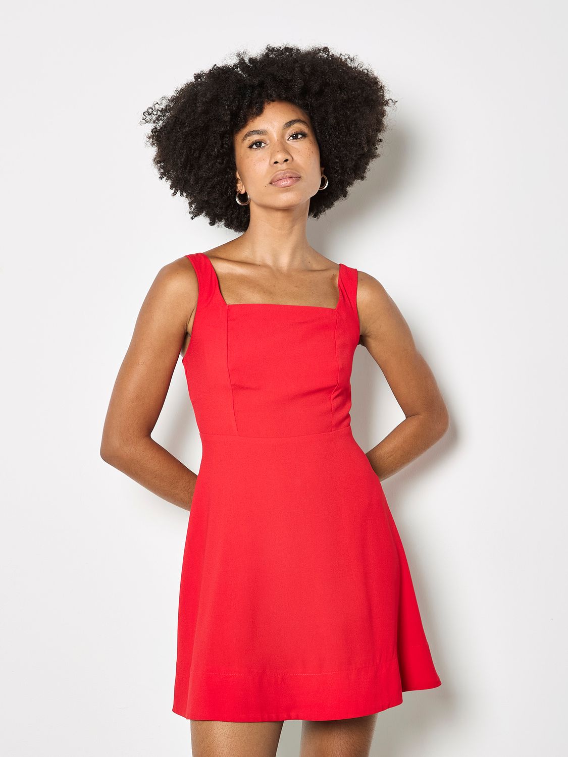 Fit &amp; Flare Red Mini Dress
