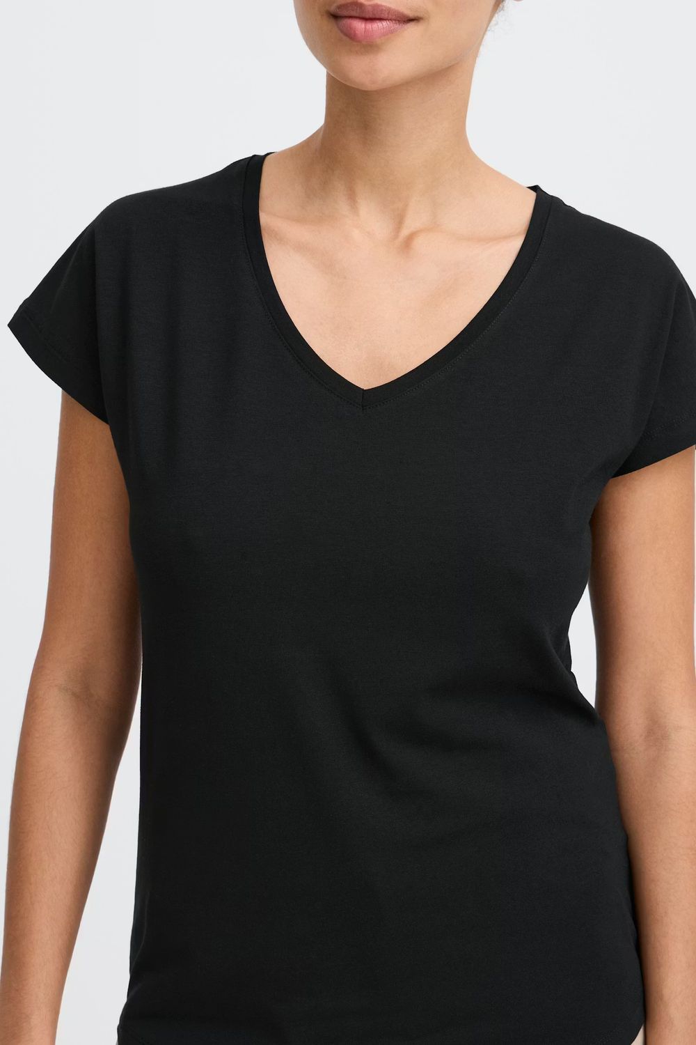 Pamila Black V-Neck Tee