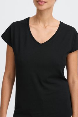 Pamila Black V-Neck Tee