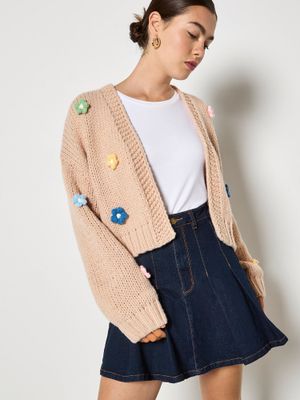 Denim Pleated Mini Skirt