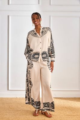 Geometric Kimono Blouse