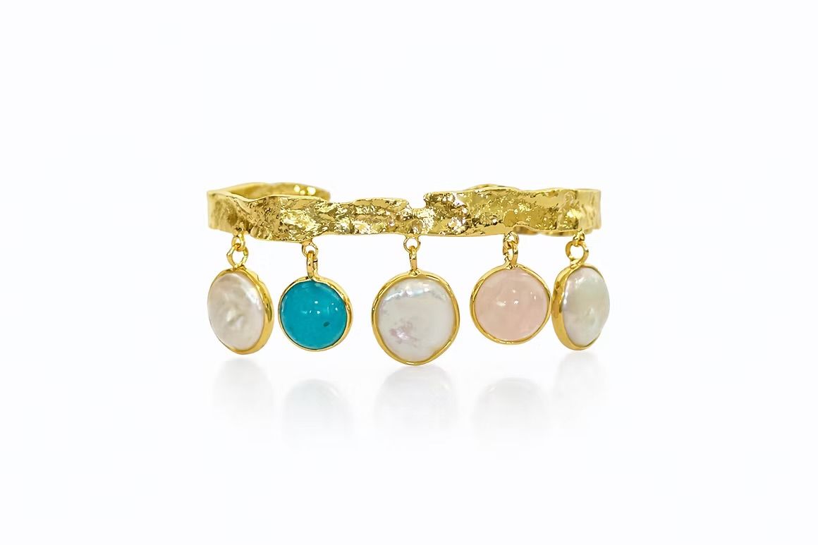 Easton Elle Cascade Charm Cuff- Multi Stone