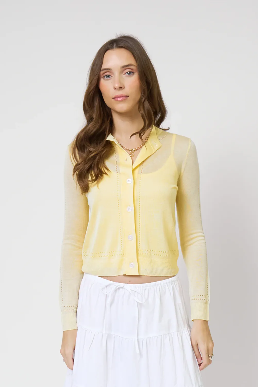 Serena Sheer Pointelle Cardigan