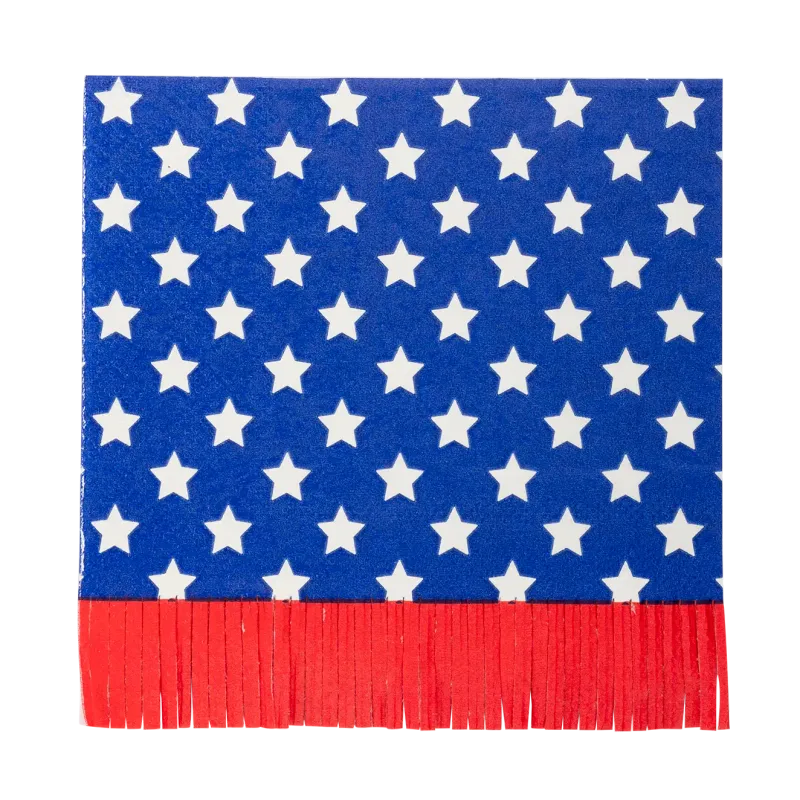 Stars and Fringe Paper Cocktail Napkin