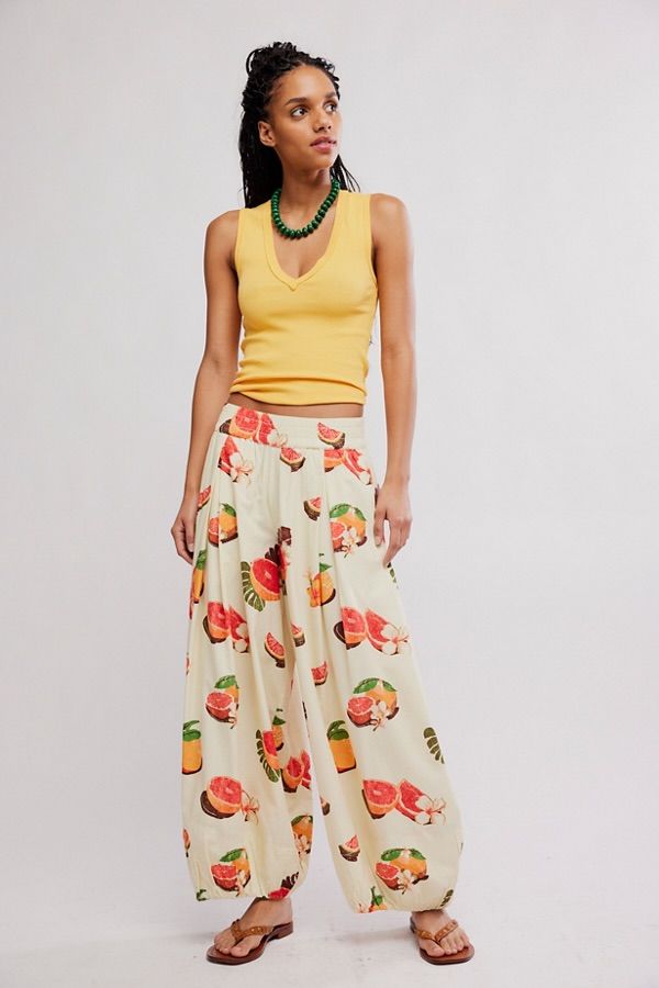 MOONFLOWER BALLON PANT / FUNKY FRUITS - TEA C