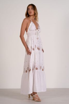 White Printed Maxi 
