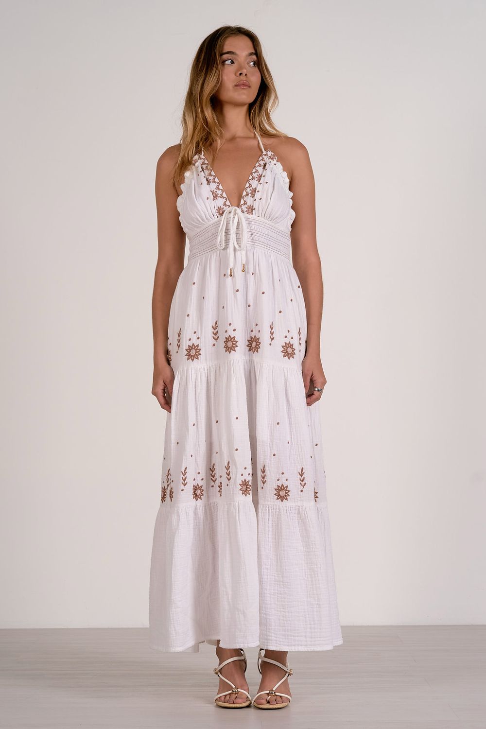 White Printed Maxi 