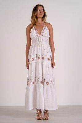 White Printed Maxi 