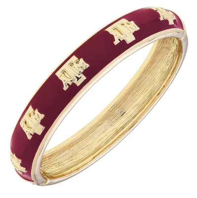 Texas A&amp;M Logo Hinge Bangle