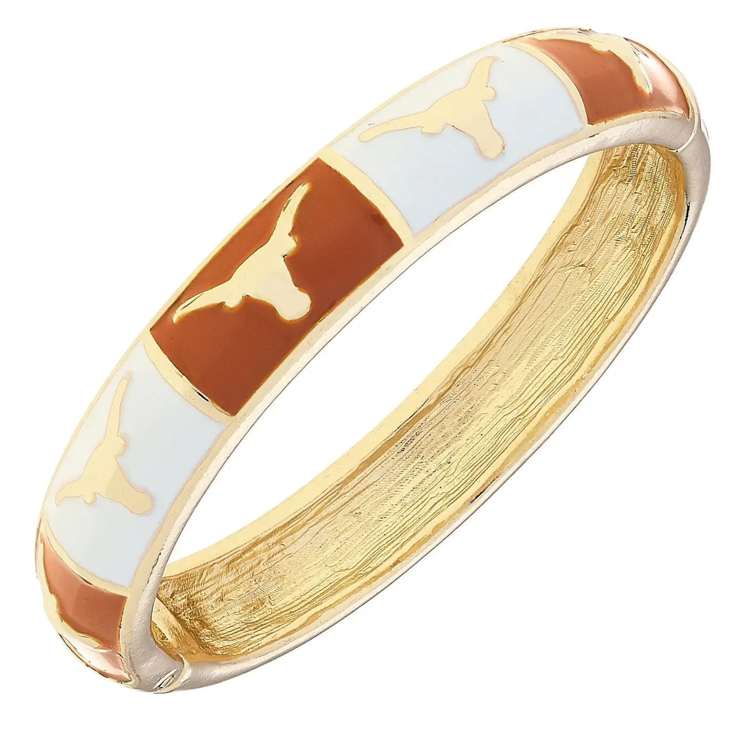 Texas Longhorns Checkered Hinge Bangle