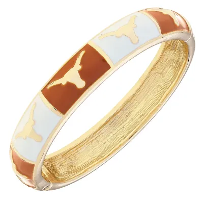 Texas Longhorns Checkered Hinge Bangle