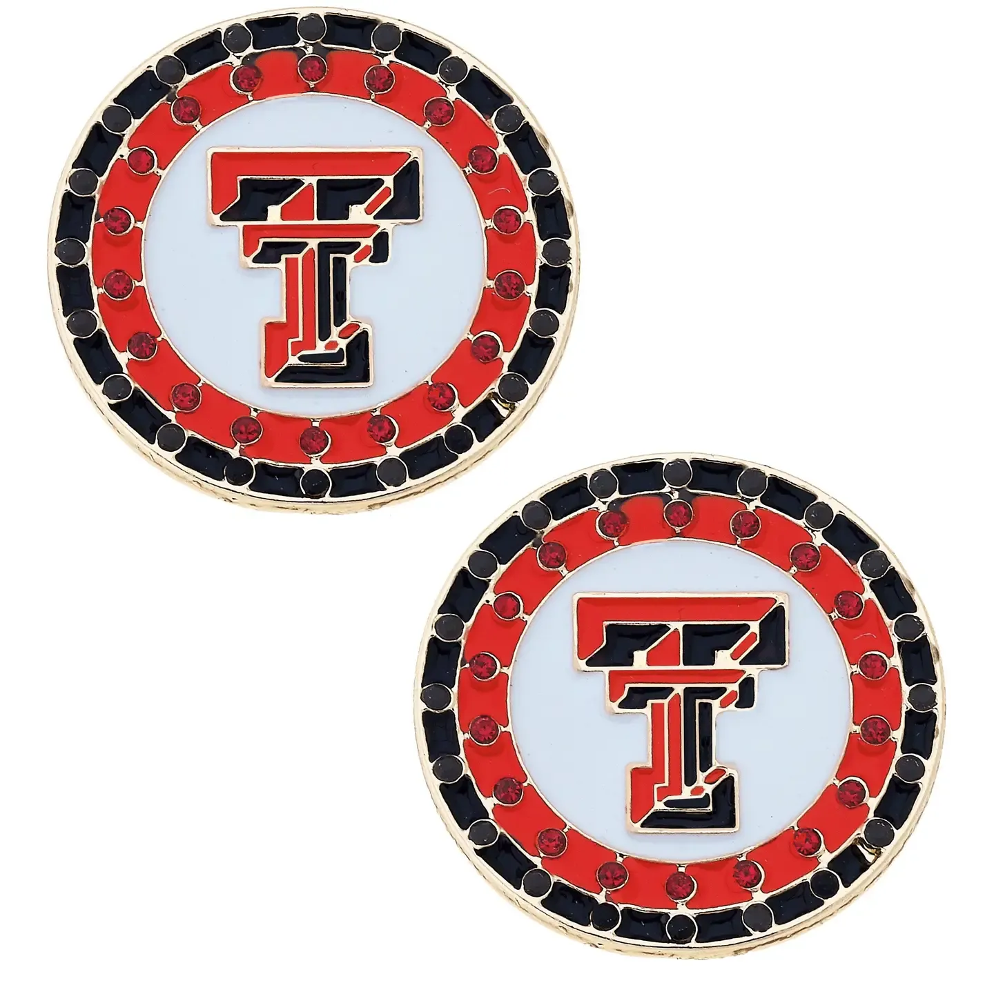 Texas Tech Pave Stud Earrings