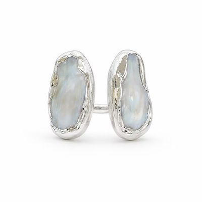Easton Elle Linear Doubled Ring- Silver