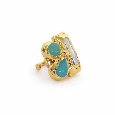 Easton Elle Arch Ring- Aquamarine 