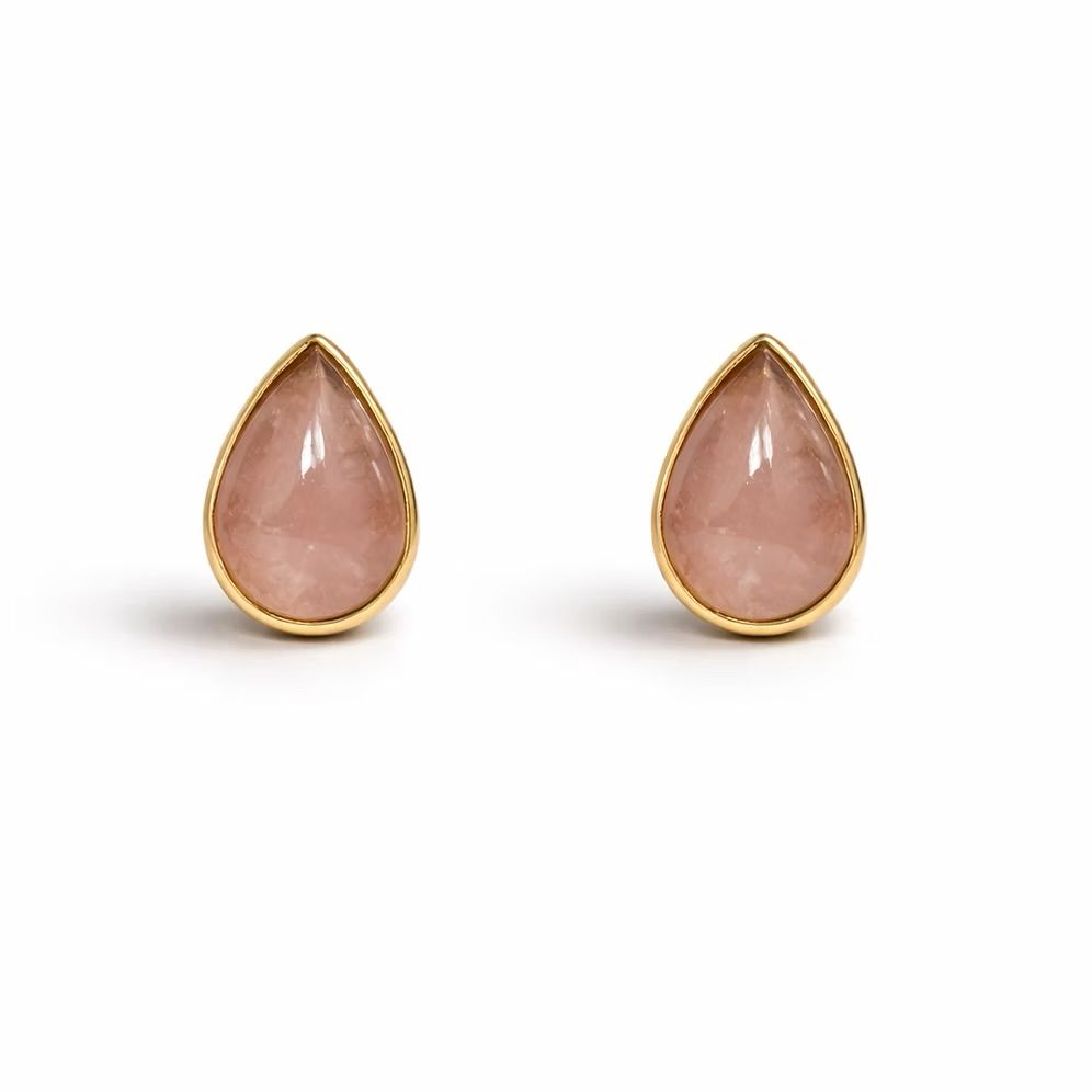 Easton Elle Pink Tear Drop Studs 