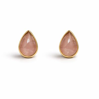 Easton Elle Pink Tear Drop Studs 