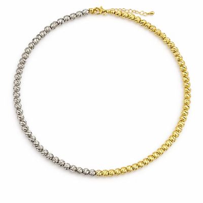Easton Elle Beam Chain Necklace- Silver &amp; Gold