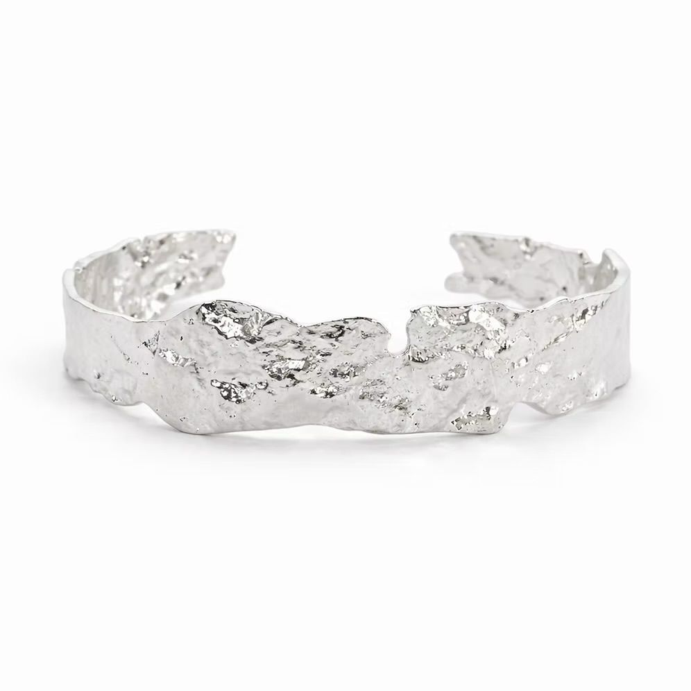 Easton Elle Thick Plated Cuff- Silver